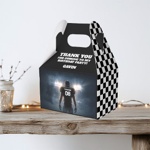 Personalized With Name Retro Football Party Favour Box