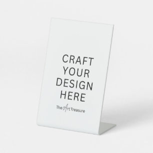 Personalized with Your Design, Logo, Message Pedestal Sign