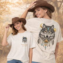 Personalized Wolf Spirit Animal Front & Back Print