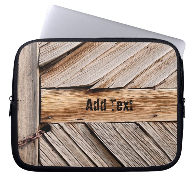 Personalized - Wooden Doors with Chain  Laptop Sleeve (Front)