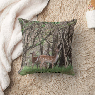 Personalized Woodland Deer Photo Cushion | Custom