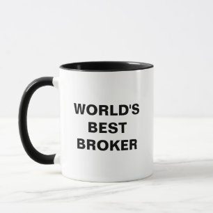Personalized World's Best Broker Mug