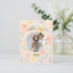 Personalized 'World's Best Mom' Floral Card