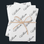 Personalized wrapping paper<br><div class="desc">Personalized wrapping paper black on white.</div>