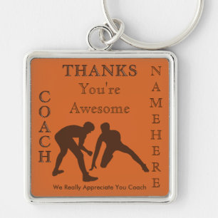 PERSONALIZED Wrestling Gifts for Coaches Key Ring