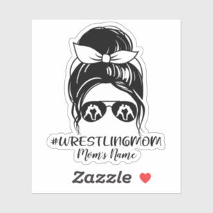 Personalized Wrestling Mom Sticker