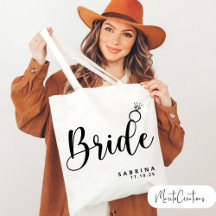 Personalized writing tool bag for bride