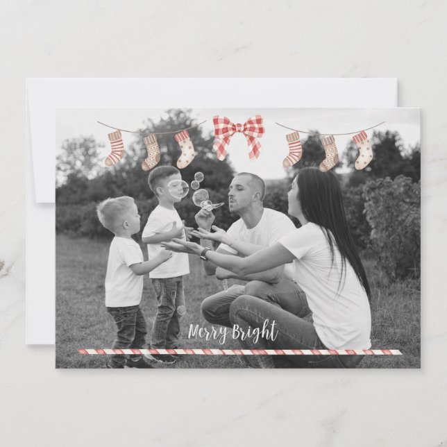 Personalized Xmas Card w/ socks (Front)