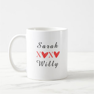 Personalized XOXO Couple Mug