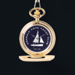 Personalized yacht club. Custom sail sailing boat Watch<br><div class="desc">Personalized yacht club logo.  Sailing. Yachting.  Boating.</div>