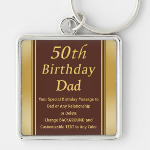 Personalized yet Cheap 50th Birthday Gifts for Dad Key Ring