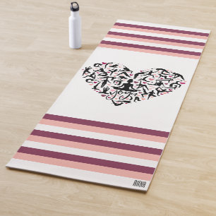 Personalized Yoga Matte with heart & name Yoga Mat