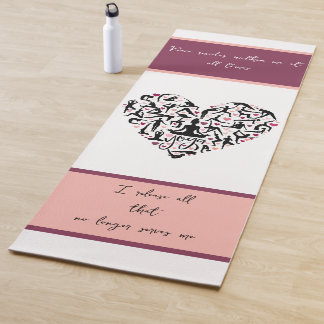 Personalized Yoga Matte with heart & text Mat
