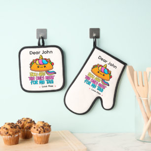 Personalized You Are The Only Meat For My Taco Oven Mitt & Pot Holder Set
