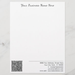 Personalized Your Business Letterhead with QR Code