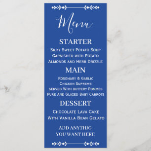 PERSONALIZED YOUR FAMILY CHRISTMAS DINNER PARTY MENU