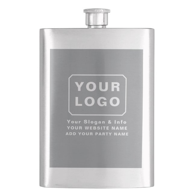 PERSONALIZED  YOUR LOGO NAME CUSTOM TEXT BEER  HIP FLASK (Front)