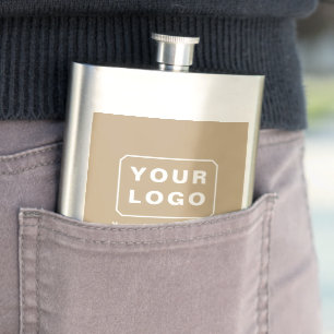PERSONALIZED  YOUR LOGO NAME CUSTOM TEXT BEER  HIP FLASK
