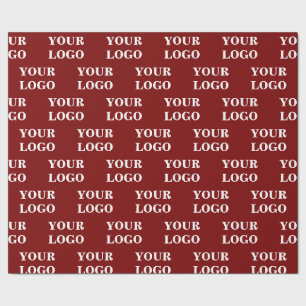 Personalized Your Logo Name Stylish Modern Minimal Wrapping Paper