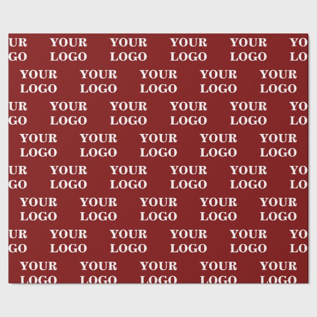 Personalized Your Logo Name Stylish Modern Minimal Wrapping Paper (Seam)