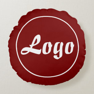 PERSONALIZED YOUR OWN LOGO OFFICE BUSINESS MODERN ROUND CUSHION