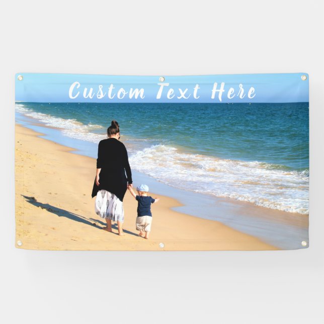 Personalized Your Photo Banner with Custom Text (Horizontal)