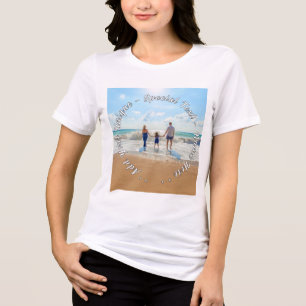 Personalized Your Photo with Custom Text Tri-Blend Shirt