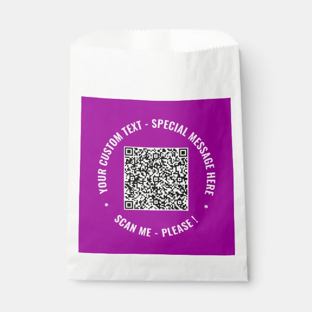 Personalized Your QR Code Favor Bags Custom Text (Front)