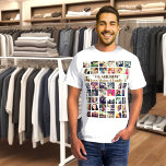 Personalized your text and photo collage here T-Shirt<br><div class="desc">Easily add your own favorite photos, edit photo filter, T-shirt style and color and font ( size, style, color ..). You can use different pictures or the same one several times and delete the two photos at the ends of the text. For best results, it is recommended to use photos...</div>