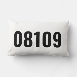 Personalized Zip Code  Lumbar Cushion