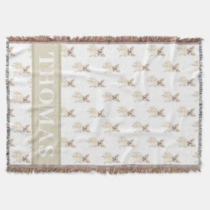 PersonalizedFrenchie (Fawn Tan Cream) Throw Blanket