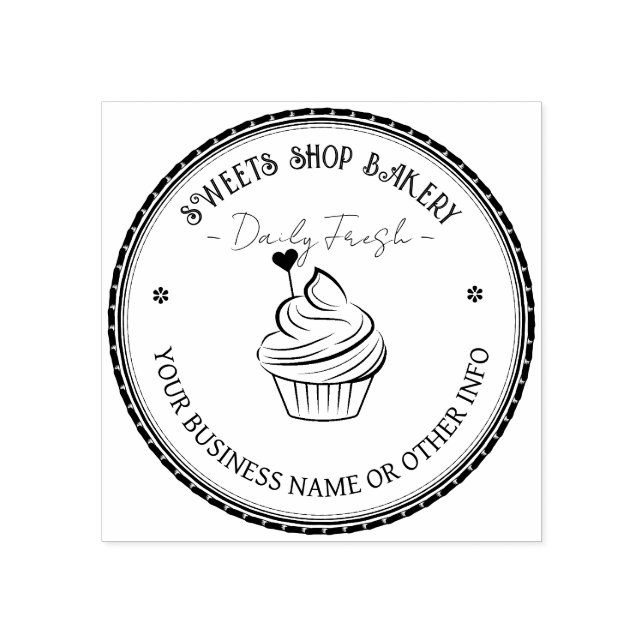 PersonalizedStamp Rubber | Homemade Bakery Logo Stamp (Imprint)