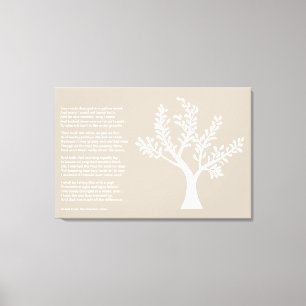 PersonalTrees - Warm Grey -  Poet Tree Canvas Print