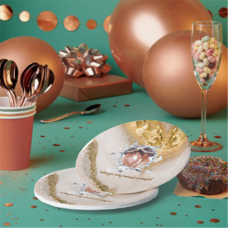 PERSONILIZE TEXT AND PICTURE PAPER PLATE