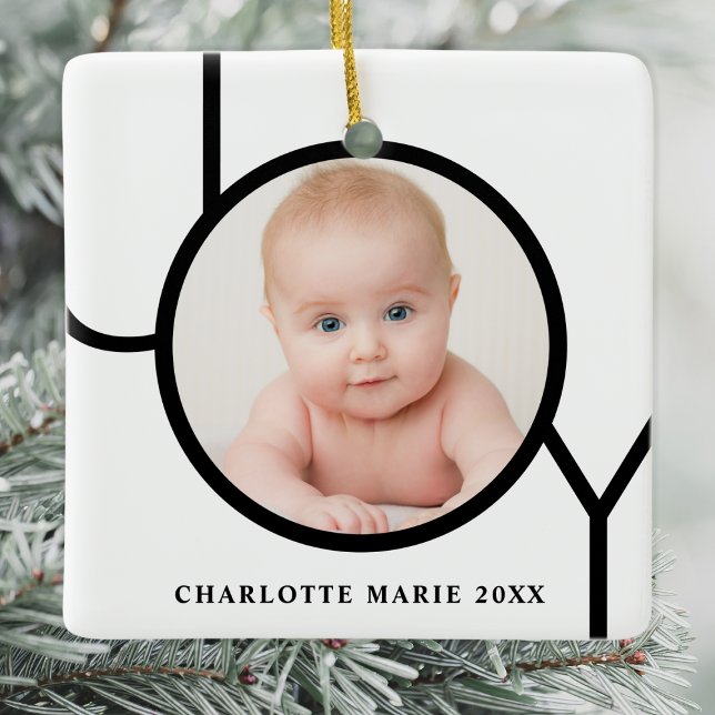 Personilized Baby Photo Christmas Ceramic Ornament (Creator Uploaded)