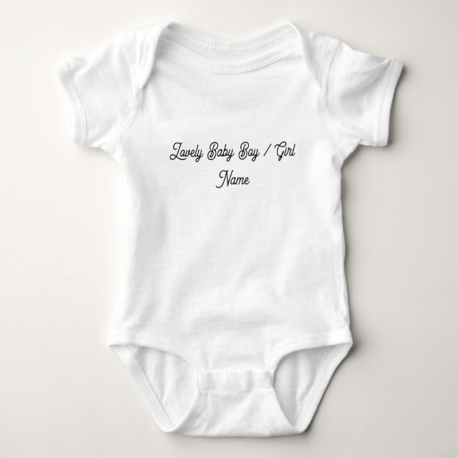 Personise With Name Adorable Comfortable Love Baby Bodysuit (Front)
