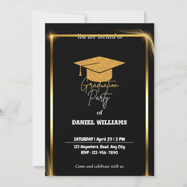 Personlaized Graduation Party Invitation (Front)