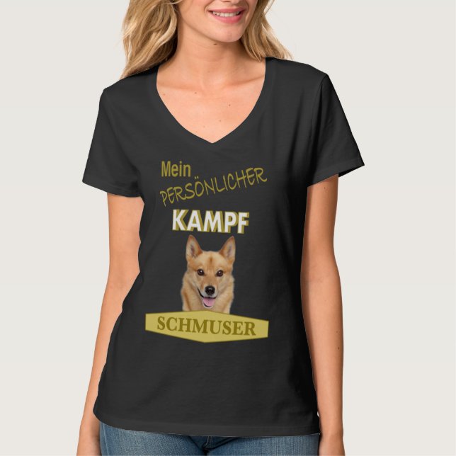 Persönlicher Kampf Schmuser  Finnish Spitz T-Shirt (Front)