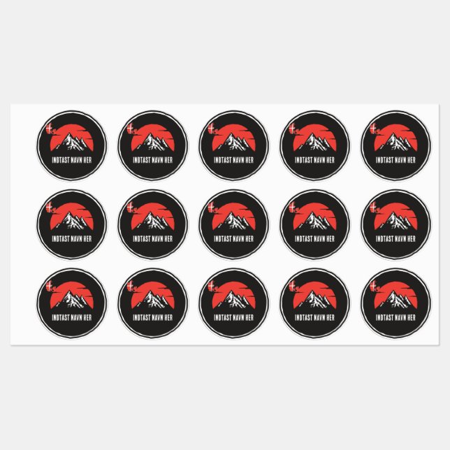 Personligt bynavn Danmark rundt design (Sheet)