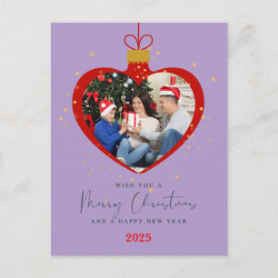 Personlized Photo Merry christmas & Happy New Year Postcard