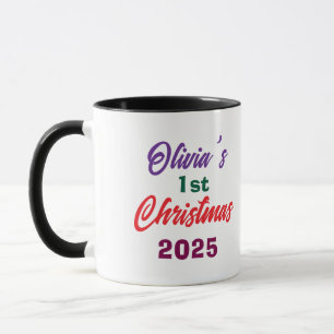 Personlized Photo Olivia's 1st Christmas Tree Mug
