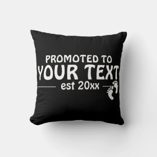 Personlized Promoted to daddy mummy grandpa family Cushion