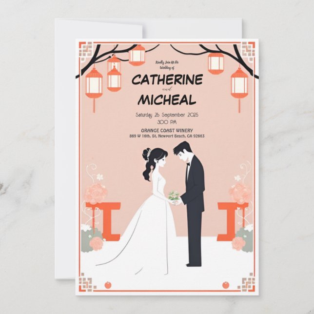 Personlized Studio Ghibli Wedding Invite (Front)