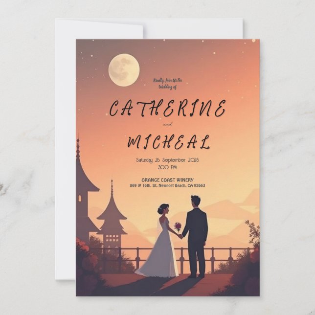 Personlized Studio Ghibli Wedding Invite (Front)