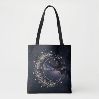 Personnalisé Lune Mystique et Ciel Étoilé  Tote Bag