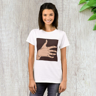 Persons Hand Womens T-Shirt