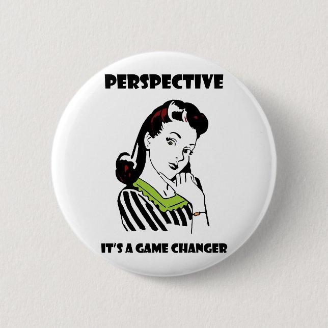 Perspective 6 Cm Round Badge (Front)
