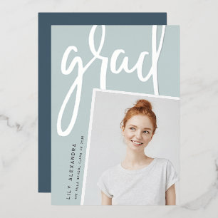 Perspective Foil Photo Graduation Announcement