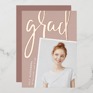 Perspective Foil Photo Graduation Announcement