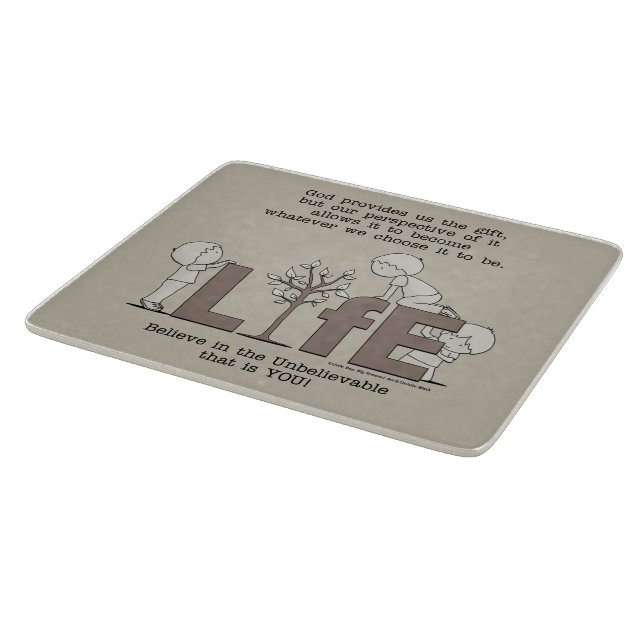 Perspective of Life Cutting Board (Corner)